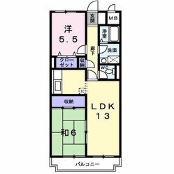 瓢箪山駅 徒歩26分 5階の物件間取画像